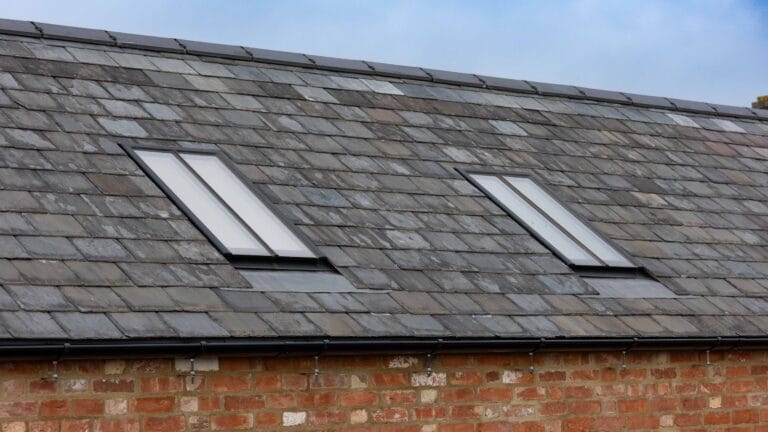flush roof windows in slate