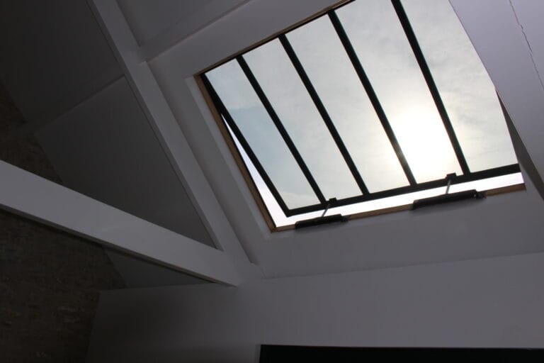 Stella bespoke electric opening conservation skylight with glazing bars