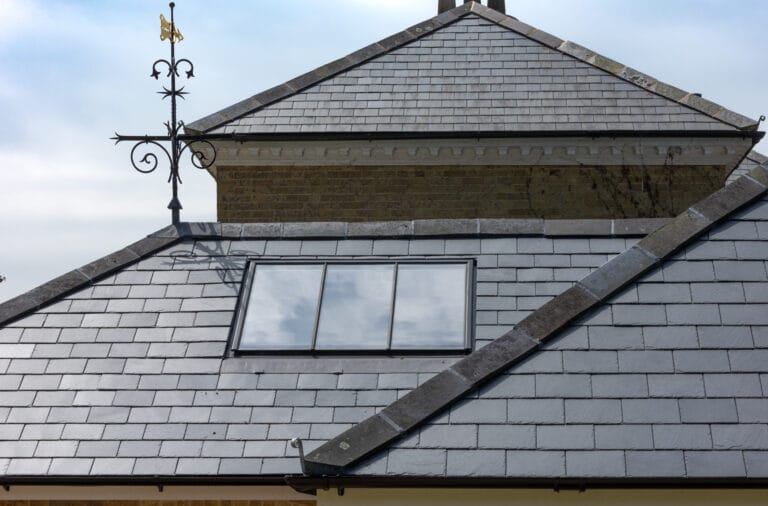 Stella roof windows sit flush to the roof and are ideal for conservation officers requirements
